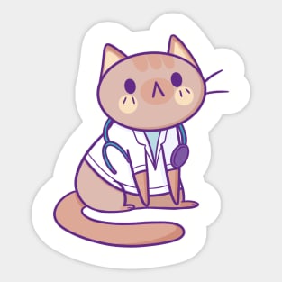 Doctor Cat Sticker